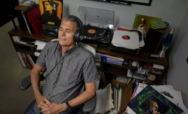 Mark Michaels, CEO &amp; Chairman of United Record Pressing, poses for a portrait July 11, 2024, in Nashville, Tenn. (AP Photo/George Walker IV)