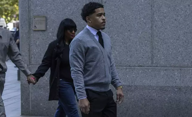 Justin Dior Combs arrives at Manhattan federal court, Thursday, Oct. 10 2024, in New York. (AP Photo/Yuki Iwamura)