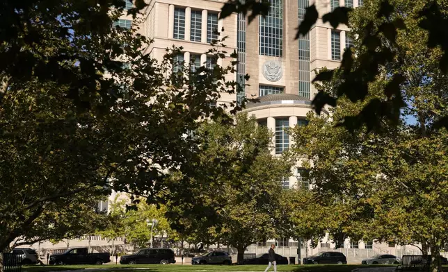 The Thomas F. Eagleton United States Courthouse is shown Thursday, Oct. 10, 2024, in St. Louis. (AP Photo/Jeff Roberson)