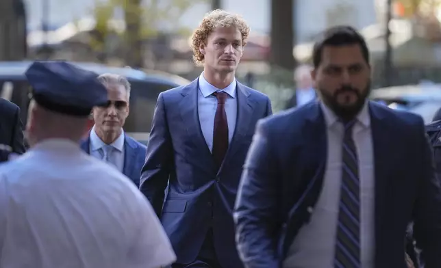 Daniel Penny arrives to Manhattan criminal court in New York, Monday, Oct. 21, 2024. (AP Photo/Seth Wenig)