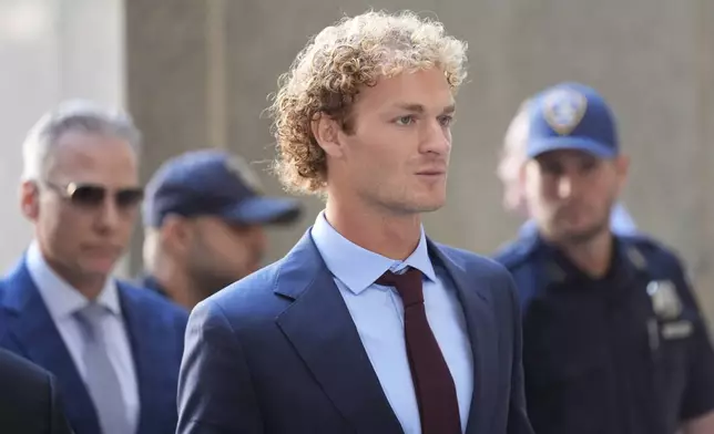 Daniel Penny arrives to Manhattan criminal court in New York, Monday, Oct. 21, 2024. (AP Photo/Seth Wenig)