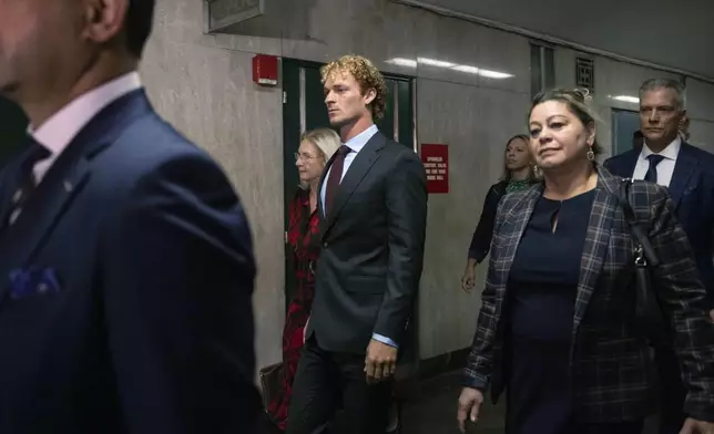 Daniel Penny arrives at the court in New York, Wednesday, Oct. 23, 2024. (AP Photo/Yuki Iwamura)