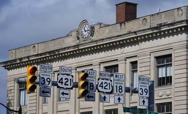 The Carroll County Court House is shown in Delphi, Ind., Tuesday, Oct. 1, 2024. (AP Photo/Michael Conroy)