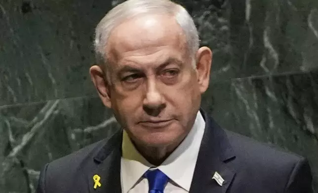 FILE - Prime Minister of Israel Benjamin Netanyahu addresses the 79th session of the United Nations General Assembly, Friday, Sept. 27, 2024. (AP Photo/Pamela Smith, File)