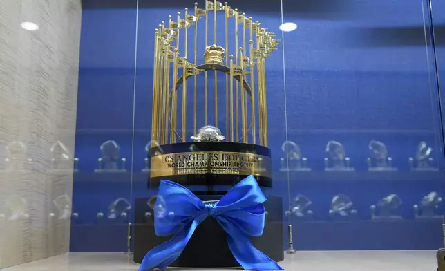 Los Angeles Dodgers legend Fernando Valenzuela is remembered at Dodger Stadium Thursday, Oct. 24, 2024, in Los Angeles. Valenzuela died Tuesday at age 63. The New York Yankees face the Dodgers in Game 1 of the baseball World Series Friday. (AP Photo/Ashley Landis)