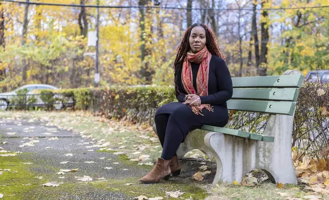 Olivia Gordon is photographed at a park in Yonkers, N.Y., Saturday, Nov. 23, 2024. (AP Photo/Stefan Jeremiah)