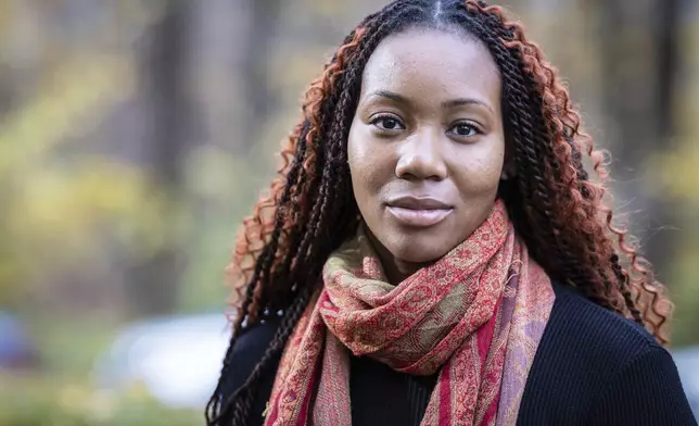 Olivia Gordon is photographed at a park in Yonkers, N.Y., Saturday, Nov. 23, 2024. (AP Photo/Stefan Jeremiah)