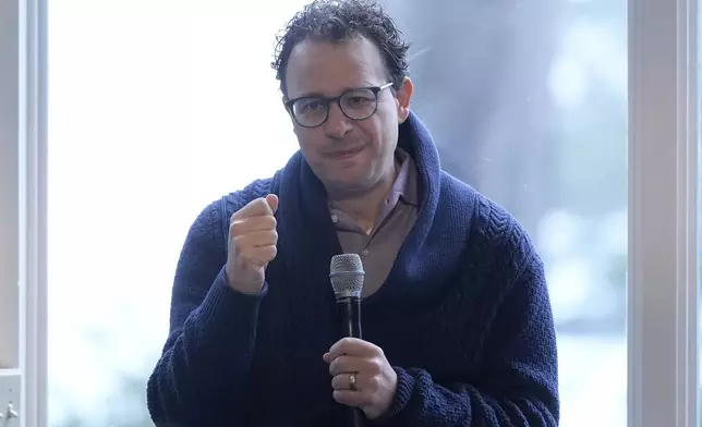 Dario Amodei, CEO &amp; Co-Founder of Anthropic, speaks on a panel at the convening of the International Network of AI Safety Institutes at the Golden Gate Club at the Presidio in San Francisco, Wednesday, Nov. 20, 2024. (AP Photo/Jeff Chiu)