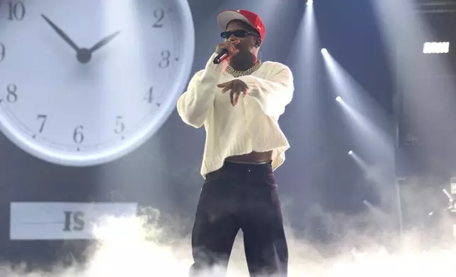 Big Sean performs at the Amazon Music Live Concert Series 2024 at the East End Studios on Oct. 24, 2024 in Glendale, California. (Jerritt Clark via AP)