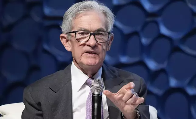 Federal Reserve Chair Jerome Powell speaks to the Dallas Regional Chamber during an event in Music Hall at Fair Park Thursday, Nov. 14, 2024, in Dallas. (AP Photo/LM Otero)