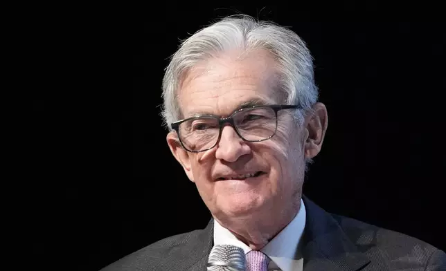 Federal Reserve Chair Jerome Powell listens to a question during a Dallas Regional Chamber event in Music Hall at Fair Park Thursday, Nov. 14, 2024, in Dallas. (AP Photo/LM Otero)