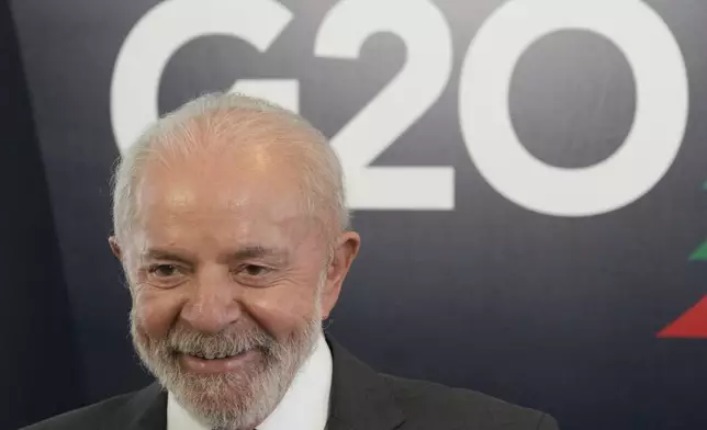 Brazil's President Luiz Inacio Lula da Silva smiles during bilateral meetings a day before the opening of the G20 Summit, in Rio de Janeiro, Sunday, Nov. 17, 2024. (AP Photo/Eraldo Peres)