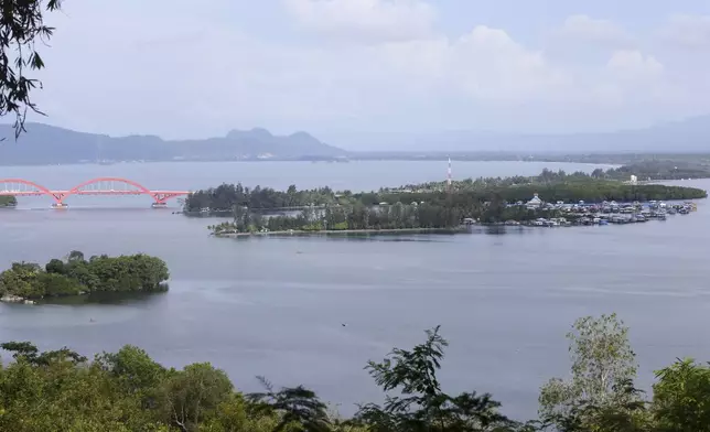 Enggros village is visible in Jayapura, Papua province, Indonesia on Thursday, Oct. 3, 2024. (AP Photo/Firdia Lisnawati)