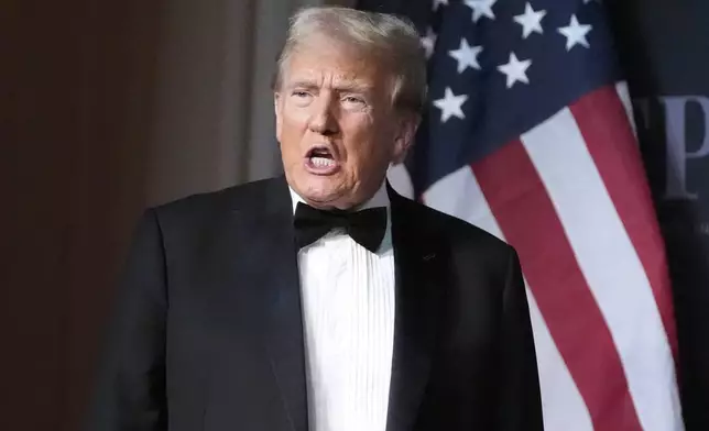 President-elect Donald Trump arrives to speak during an America First Policy Institute gala at his Mar-a-Lago estate, Thursday, Nov. 14, 2024, in Palm Beach, Fla. (AP Photo/Alex Brandon)