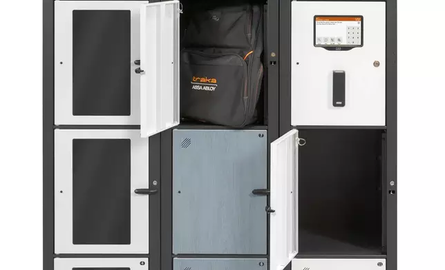 The Personnel Deposit lockers can operate as standalone units with up to 100 compartments and feature advanced security features like an audit trail for accountability. (Photo: Business Wire)