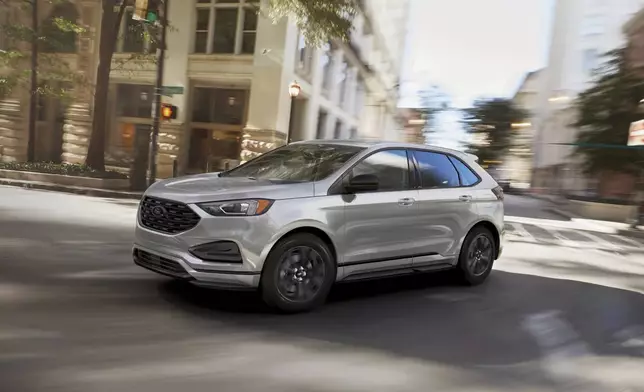 This photo provided by Ford shows the 2024 Edge. This is the final year for the Edge SUV, and that could help you get a very good deal. (Courtesy of Ford Motor Co. via AP)