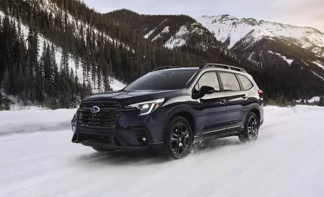 This photo provided by Subaru shows the 2024 Ascent. Subaru's biggest SUV could be a good value for family shoppers wanting a three-row SUV. (Courtesy of Subaru of North America via AP)