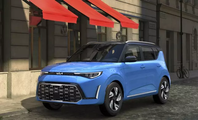 This photo provided by Kia shows the 2025 Soul. The Soul's small size makes it easy to park and drive in the city. (Courtesy of Kia America via AP)