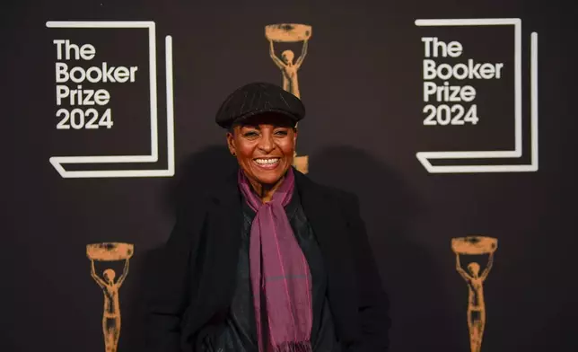 Adjoa Andoh arrives at the Booker Prize award dinner in London, Tuesday, Nov. 12, 2024. The Booker Prize is awarded to the best sustained work of fiction written in English and published in the UK and Ireland, in the opinion of the judges. (AP Photo/Alberto Pezzali)