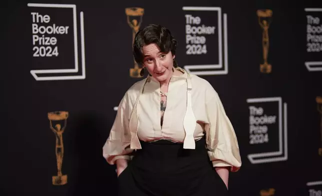 Yael Van Der Wouden arrives at the Booker Prize award dinner in London, Tuesday, Nov. 12, 2024. (AP Photo/Alberto Pezzali)