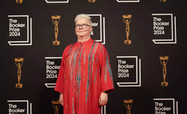 Val McDermid arrives at the Booker Prize award dinner in London, Tuesday, Nov. 12, 2024. (AP Photo/Alberto Pezzali)