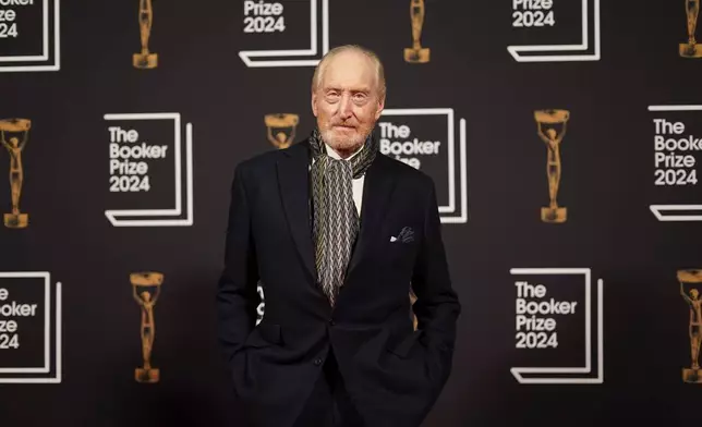 Charles Dance arrives at the Booker Prize award dinner in London, Tuesday, Nov. 12, 2024. (AP Photo/Alberto Pezzali)