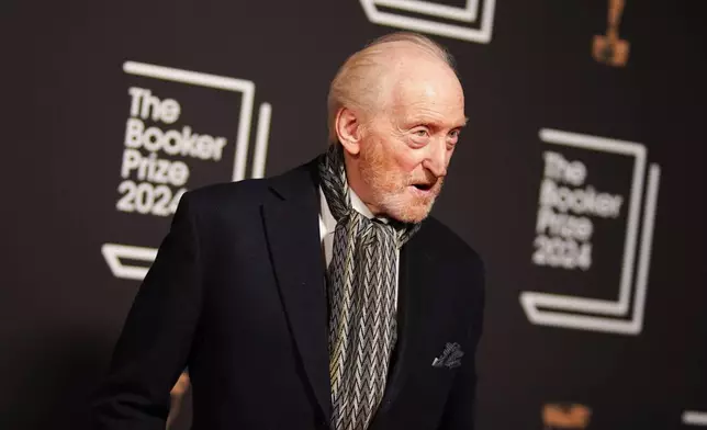 Charles Dance arrives at the Booker Prize award dinner in London, Tuesday, Nov. 12, 2024. (AP Photo/Alberto Pezzali)