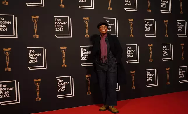 Adjoa Andoh arrives at the Booker Prize award dinner in London, Tuesday, Nov. 12, 2024. (AP Photo/Alberto Pezzali)