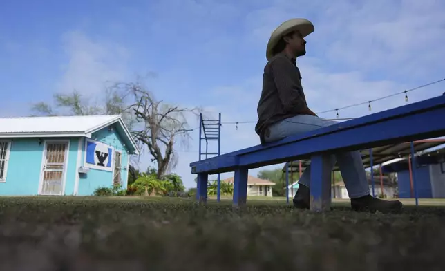 Michael Mireles, Votes Director of Civic Engagement for La Unión del Pueblo Entero (LUPE), talks about yesterday's election in San Juan, Texas, Wednesday, Nov. 6, 2024. (AP Photo/Eric Gay)