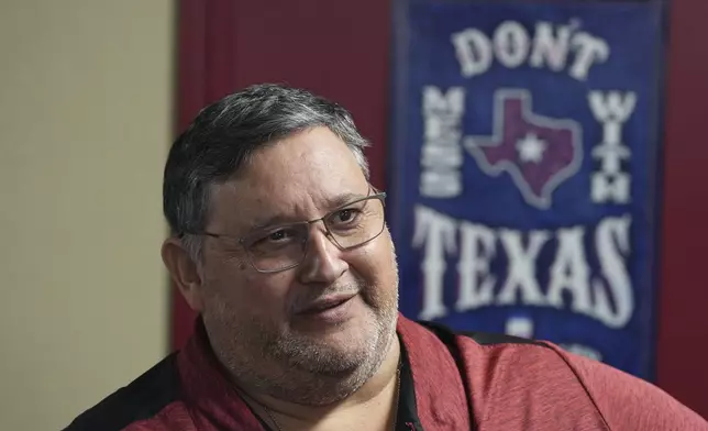 Jorge Bazan, general manager of union water supply corporation, a democrat talks about voting for Republican Donald Trump for president, Wednesday, Nov. 6, 2024, in Rio Grande City, Texas. (AP Photo/Eric Gay)