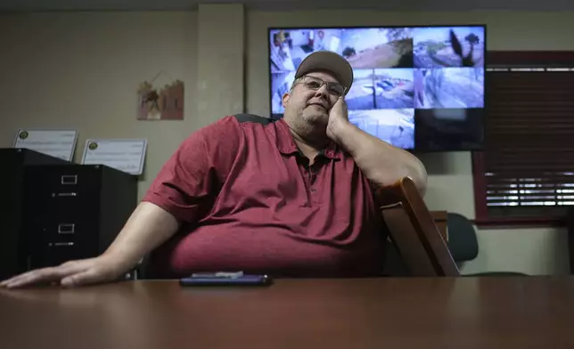 Jorge Bazan, general manager of union water supply corporation, a democrat talks about voting for Republican Donald Trump for president, Wednesday, Nov. 6, 2024, in Rio Grande City, Texas. (AP Photo/Eric Gay)