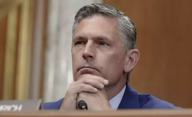 FILE - Sen. Martin Heinrich, D-N.M., listens during a Senate Energy and Natural Resources Committee hearing on Capitol Hill, May 2, 2024, in Washington. (AP Photo/Mariam Zuhaib, File)