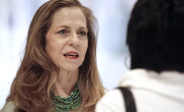 FILE - Republican candidate for U.S. Senate Nella Domenici is seen, Feb. 6, 2024, in Santa Fe, N.M. (AP Photo/Morgan Lee, File)