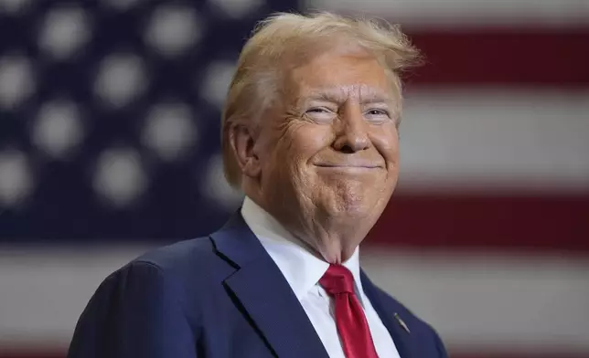 Republican presidential nominee former President Donald Trump speaks during a campaign event, Wednesday, Sept. 25, 2024, in Mint Hill, N.C. (AP Photo/Evan Vucci)