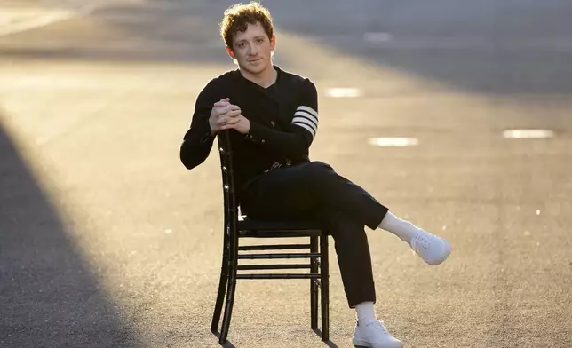 Actor Ethan Slater poses for a portrait on Friday, Nov. 8, 2024, at Universal Studios in Universal City, Calif. (AP Photo/Chris Pizzello)