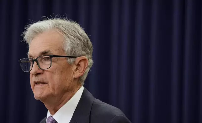 Federal Reserve Board Chairman Jerome Powell speaks during a news conference at the Federal Reserve in Washington, Thursday, Nov. 7, 2024. (AP Photo/Mark Schiefelbein)