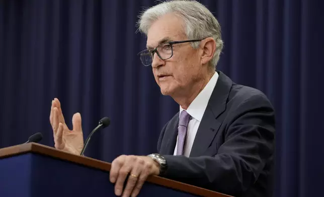 Federal Reserve Board Chairman Jerome Powell speaks during a news conference at the Federal Reserve in Washington, Thursday, Nov. 7, 2024. (AP Photo/Mark Schiefelbein)