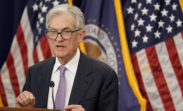 Federal Reserve Board Chairman Jerome Powell speaks during a news conference at the Federal Reserve in Washington, Thursday, Nov. 7, 2024. (AP Photo/Mark Schiefelbein)