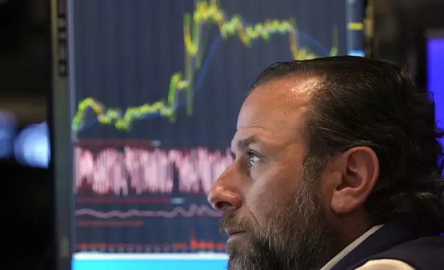 Specialist Michael Pistillo works on the floor of the New York Stock Exchange, Thursday, Nov. 7, 2024. (AP Photo/Richard Drew)