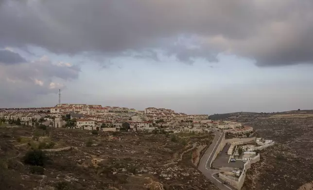 A general view of the West Bank Jewish settlement of Efrat ,Tuesday, Nov. 12, 2024. (AP Photo/Ohad Zwigenberg)