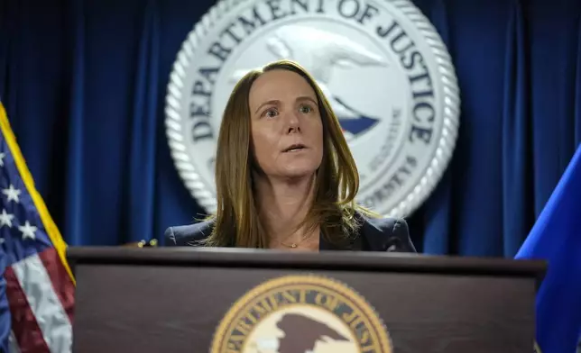 Special Agent in Charge FBI, Boston Division Jodi Cohen, faces reporters during a news conference following a sentencing hearing for Massachusetts Air National Guardsman Jack Teixeira, at federal court, Tuesday, Nov. 12, 2024, in Boston. (AP Photo/Steven Senne)