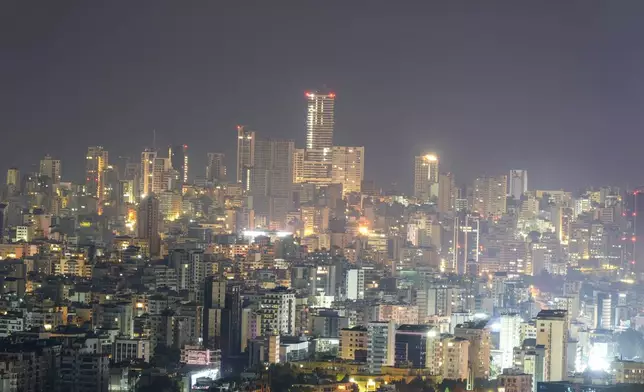 The capital city of Beirut skyline in the early morning, Lebanon, Tuesday, Nov. 5, 2024. (AP Photo/Hassan Ammar)