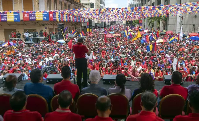 An election rally is held in the Mauritian capital, Port Louis, Sunday, Nov. 3, 2024 ahead of elections to be held this weekend. (La Sentinelle via AP)