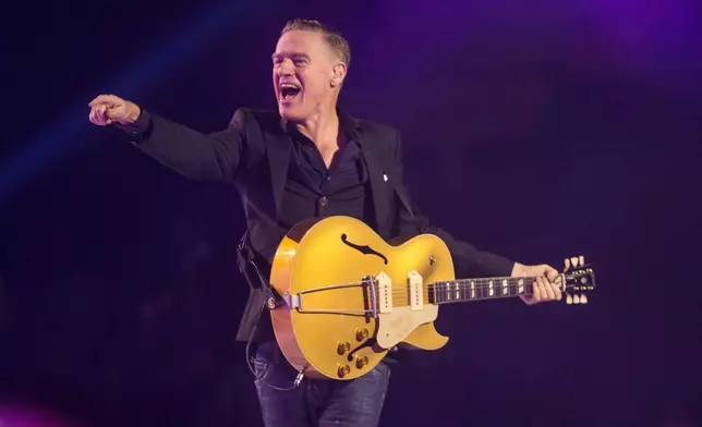 FILE - Bryan Adams performs during the Invictus Games closing ceremony in Toronto, on Sept. 30, 2017. (Chris Young/The Canadian Press via AP, File)