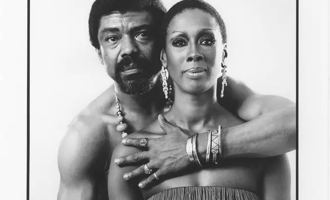 This undated photo provided by the Alvin Ailey Dance Foundation shows Ailey, left, and Judith Jamison. (Jack Mitchell/Alvin Ailey Dance Foundation and Smithsonian Institution via AP)