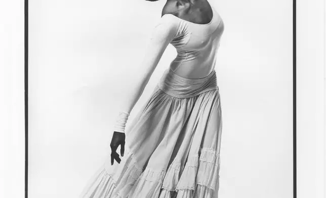 This undated photo provided by the Alvin Ailey Dance Foundation shows Judith Jamison performing in Alvin Ailey's "Cry." (Jack Mitchell/Alvin Ailey Dance Foundation and Smithsonian Institution via AP)