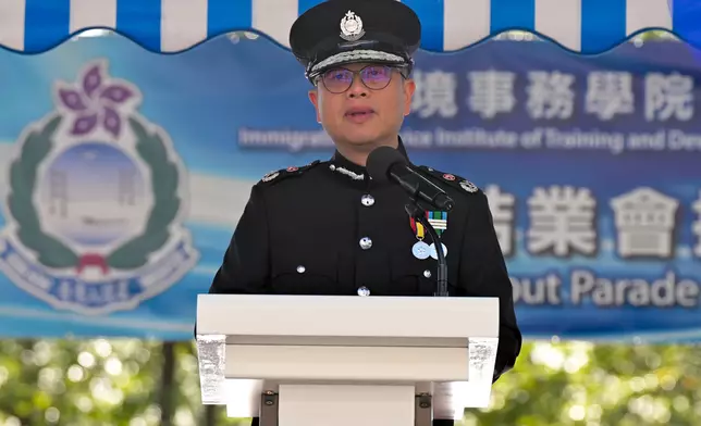 Deputy Director of Immigration (Enforcement, Systems and Management) officiates at Passing-out Parade  Source: HKSAR Government Press Releases