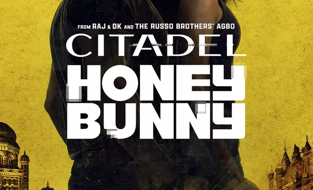 This images released by Amazon Studios shows promotional art for "Citadel: Honey Bunny". (Amazon Studios via AP)