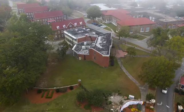 The campus of Tuskegee University is seen Monday, Nov. 11, 2024, in Tuskegee, Ala. (AP Photo/Mike Stewart)