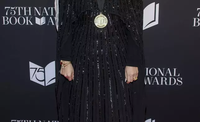 Author Shifa Saltagi Safadi attends the 75th National Book Awards ceremony at Cipriani Wall Street on Wednesday, Nov. 20, 2024, in New York. (Photo by Andy Kropa/Invision/AP)